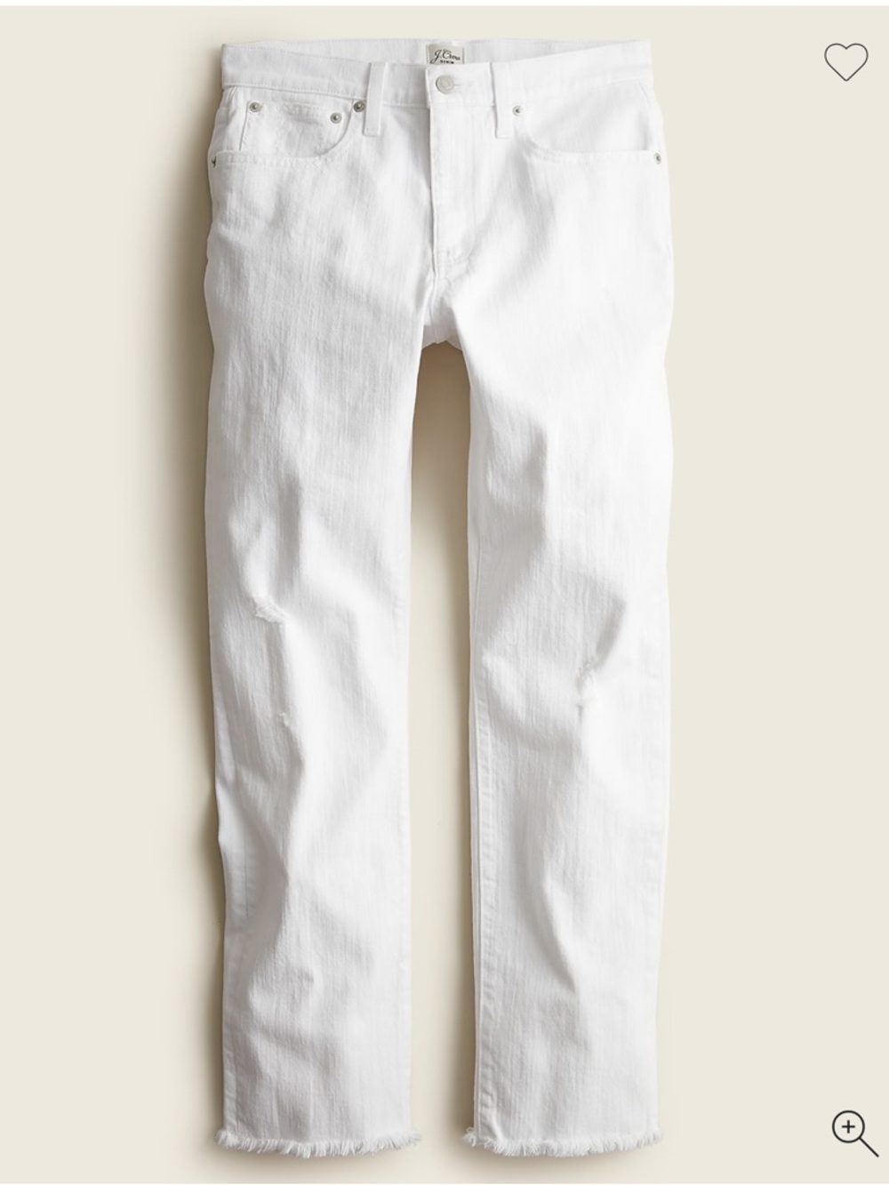 J.Crew Slim White Boyfriend Jeans